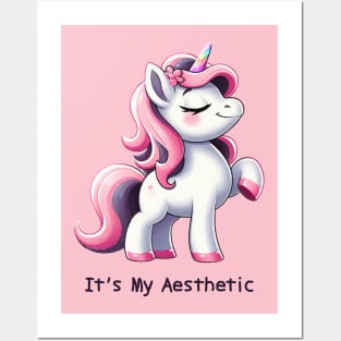 It's My Aesthetic Unicorn Posters and Art